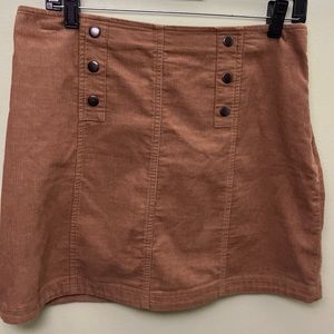 Hollister Women’s Courdoroy Tan Mini Skirt Size Medium